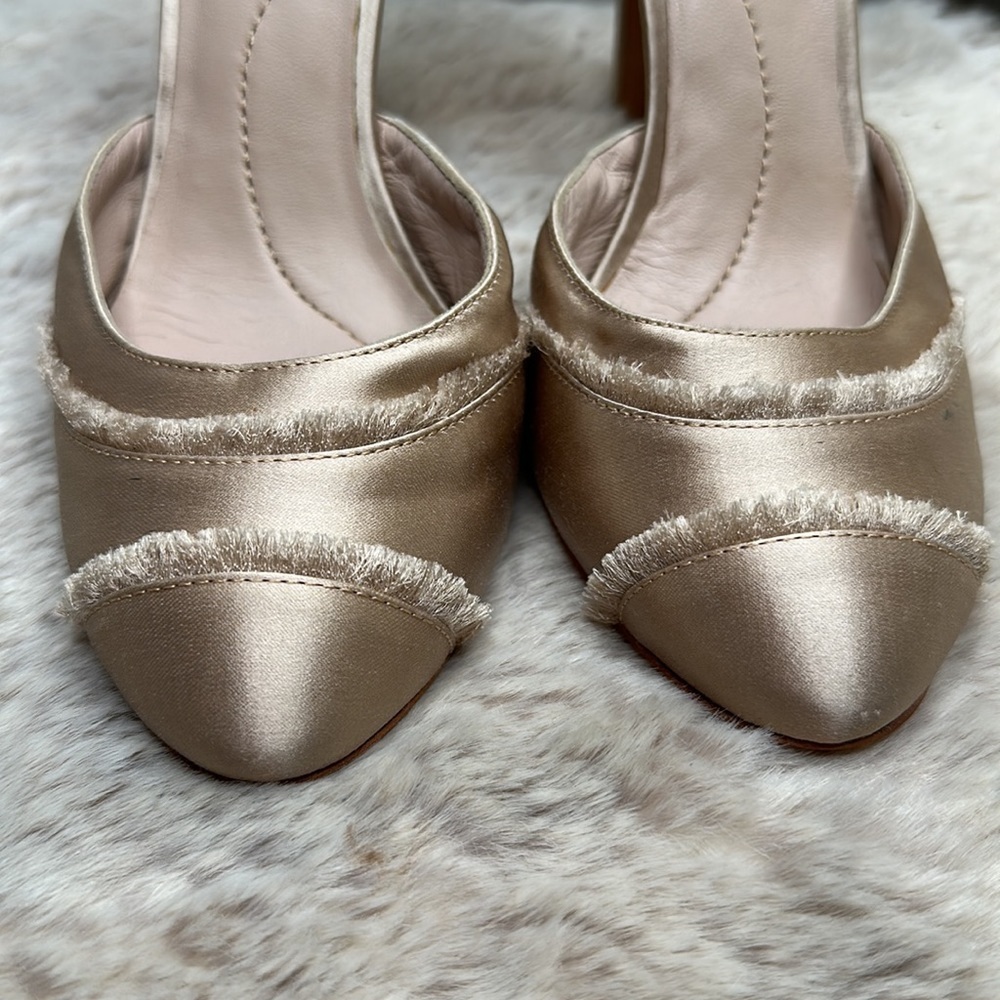 BCBGMAXAZRIA | Bcbg Max Azria Amaris Blush Satin Heels - Picture 6 of 14
